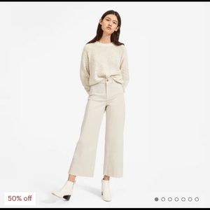 EUC Everlane Wide Leg Crop Chino in Sand size 2